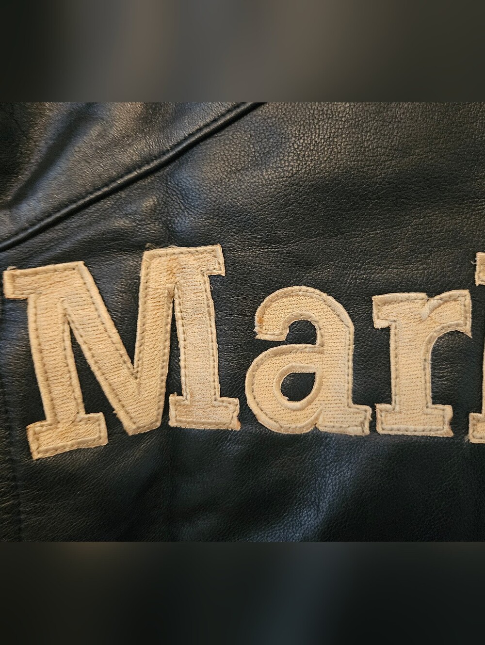 Vintage Marlboro Black Leather Racing Jacket Size L Large Embellished W Patches - Picture 10 of 16